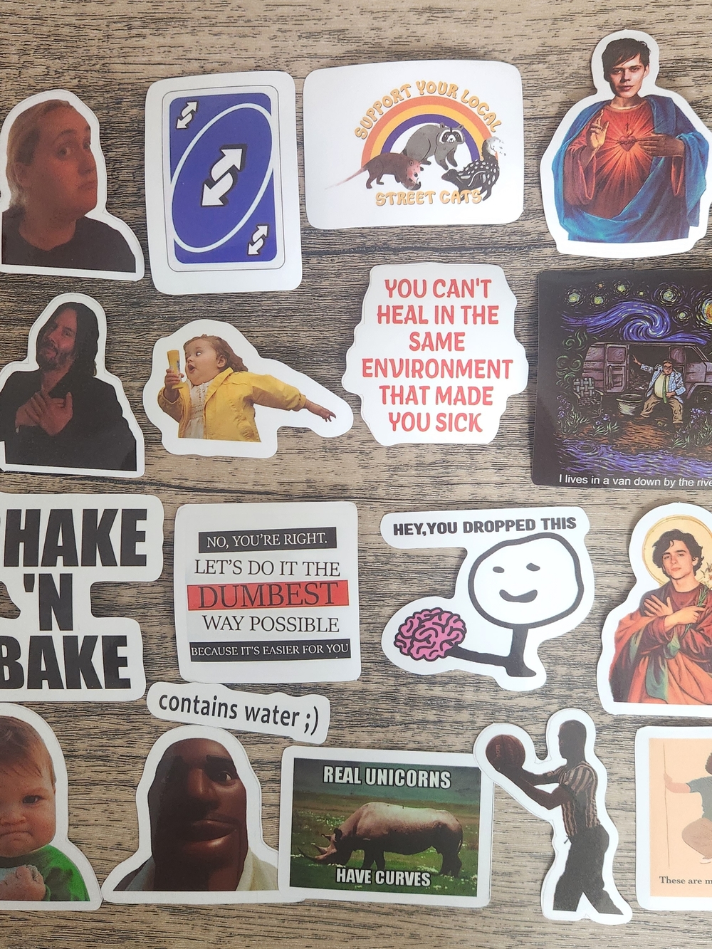 Assorted Meme Sticker Sheet #8 - Picture 1 of 1